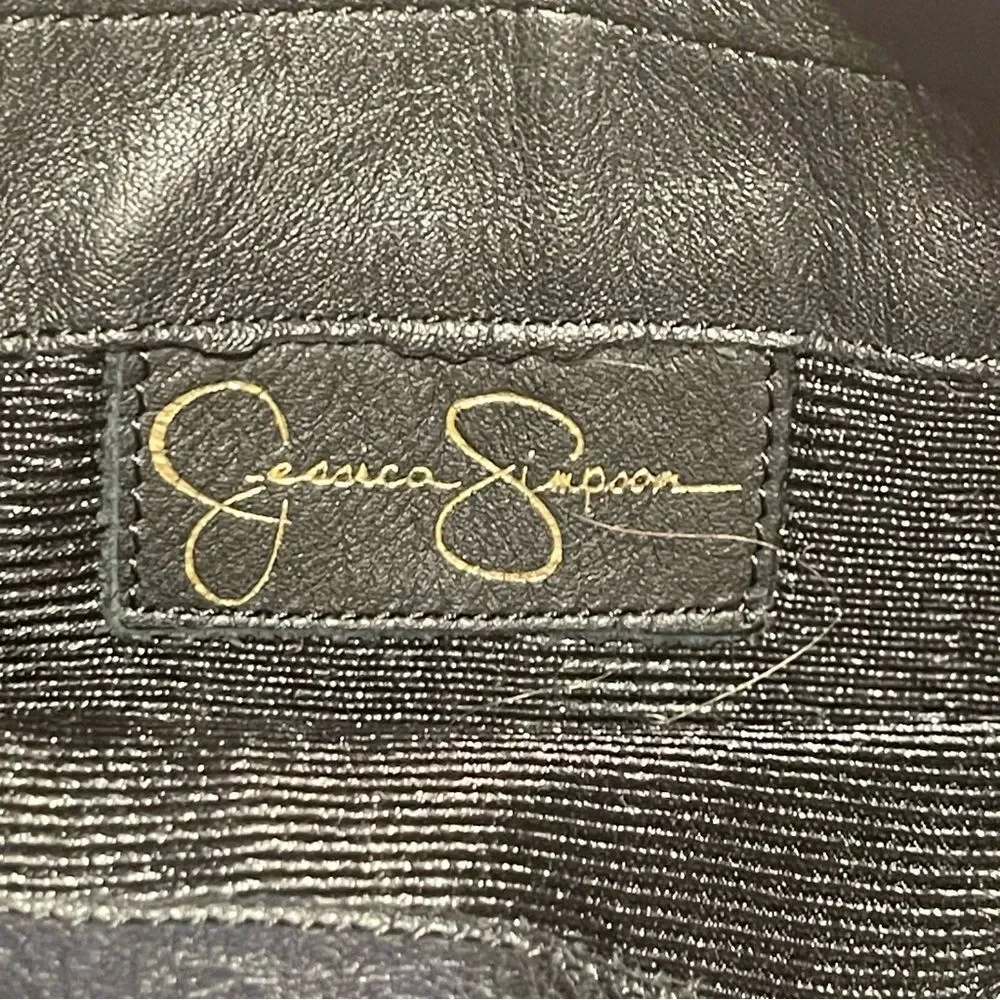 JESSICA SIMPSON Tulip black leather boots Size 8.5